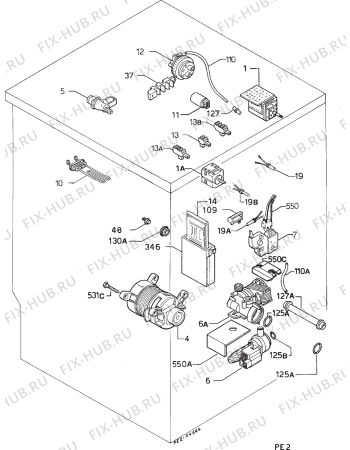 Взрыв-схема стиральной машины Zanussi WDJ1054 - Схема узла Electrical equipment 268